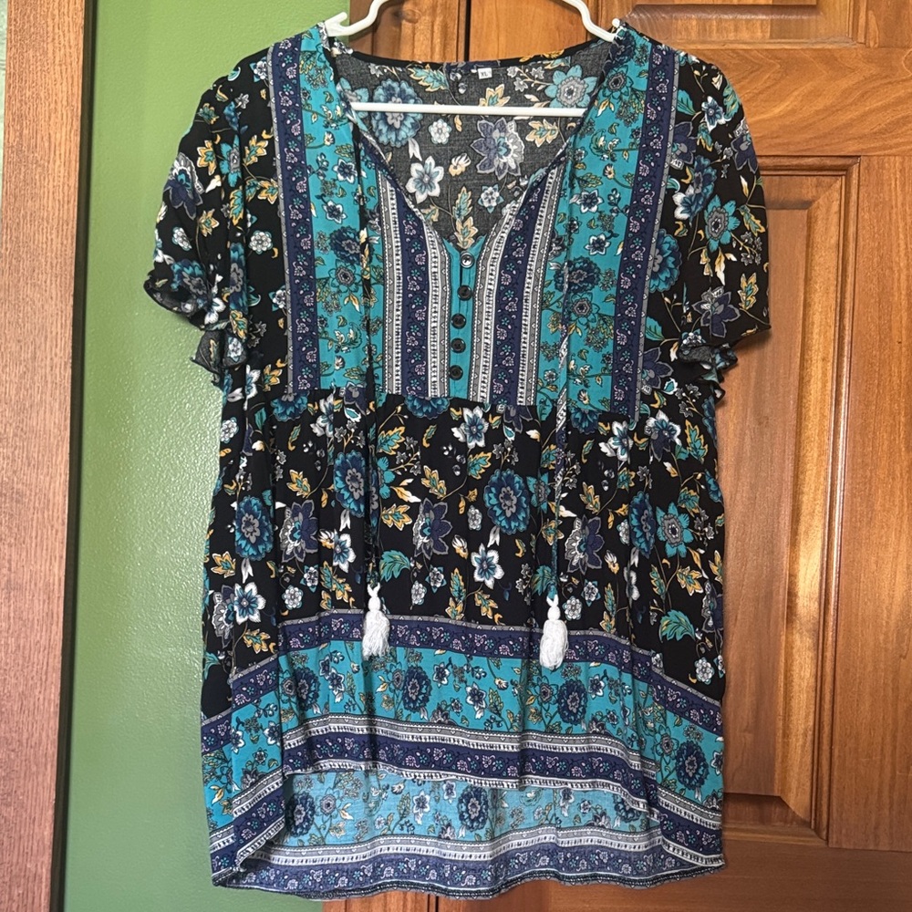 Floral Bohemian Women Top